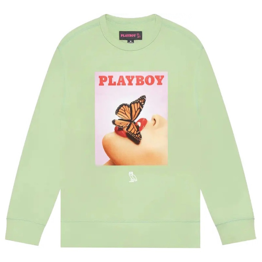 NWT October’s Very Own x Playboy Crewneck in Basil